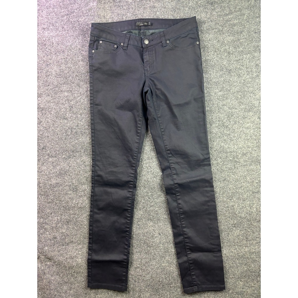 Prana‎ Pants Womens 6/28 Black Organic Cotton Blend Slim Straight Leg RN124977